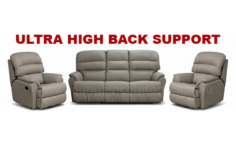 GRANTHAM RECLINER LOUNGE IN FULL GENUINE THICK LEATHER